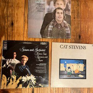 Vinyl record bundle: Simon and Garfunkel & Cat Stevens